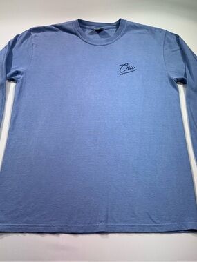 Comfort Colors Garment-Dyed Heavyweight LS T-Shirt, Large, “Cru” Surfboards Logo